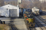 A view, looking west, at the Iowa City engine facilities in Dec 2002