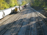 West train arriving Iowa City yard, coming down the main.  Oct. 24, 2006.