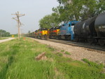 The turn heads in to meet the coal empties, May 23, 2007.