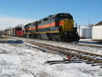 East train at the Wilton house track, Jan. 20, 2008.