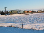 Westbound turn at Twin States, Jan. 2, 2008.