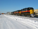 RIPE type train at Rock Island, I suppose it's waiting to get a detour slot.  In the background is the RI switcher.