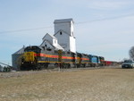 West train at Downey, Jan. 30, 2008.