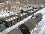 Gerdau steel loads in Iowa City yard.