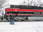 Buddy Burton (waving) and dispacher GAK's nephew (in gray coat) from MN were also out today.