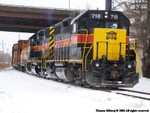 IAIS 710 & 707, CBBI, Eastbound at Rockdale, Winter 2006