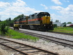 East train at the Wilton house track, July 13, 2008.