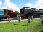 Tieing onto the east end of the train at Atlantic.