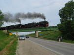 East train on the Hwy 6 overpass east of Council Bluffs, June 10, 2007.