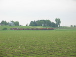 East train at mp215.25, east of Atalissa, June 12, 2008.