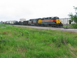 WB is ready to depart Walcott siding after setting out Crandic cars, June 2, 1010.