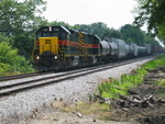 East train approaches the 210 crossing, June 25, 2008.