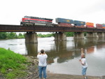 EB crosses the bridge at Moscow, June 5, 2010.  Keving Sies and his uncle were also out shooting today.