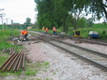 The track gang is replacing the N. Star crossover, mp208.5.