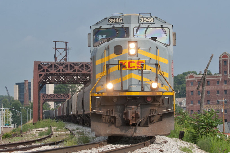 Approaching the Government Bridge in Davenport.