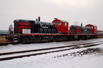 Holcim switchers parked at Newton yard, Larry Hamilton photo.