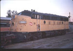 Mike Vana photo of MILW F7A 88C at IAIS's Bluffs yard, 10/6/1988.