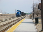 Preparing to cut off the lead unit at Ozinga's switch, at the east end of the Hickory Creek Metra stop.