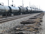 Alcohol loads for NS, out of ADM at Cedar Rapids, going through the crossover and onto the S. Chicago branch at Gresham.