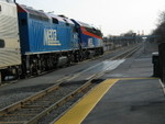 Westbound Metra double header at 139th St., Robbins.