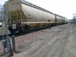 The Rocket's conductor hangs the fred at Bureau, March 26, 2008.