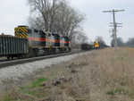 The east train is cleared up at the east end of N. Star siding to meet the turn, March 31, 2007.
