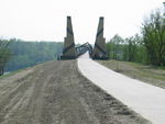 Where Milwaukee freights once ran; looking west toward the high bridge.