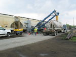 A temporary transload is currently set up in Atlantic, supplying cement to a new wind farm by Massena.