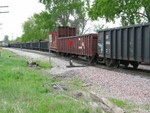 Shoving scrap loads into the siding.