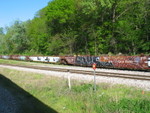 Stack cars stored on the Grimes line in D.M.