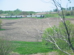 There were hoppers parked on Adair elevator's tail track, which was the old main line prior to RI's line relocation in the early '50s.