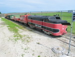 While passing through Earlham on the eastbound excursion, I was surprised to see this miniature RR along the tracks, so I had to stop and see it on the way home.