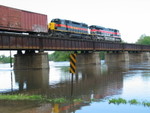 WB on the Cedar River bridge, May 18, 2010.