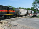 Cement empties on the head end of the westbound.