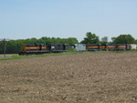 The crew has stopped at the west end of N. Star siding to open the switch, May 21, 2007.