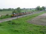All geep WB pulls down the siding at N. Star, May 25, 2009.