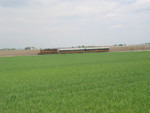 The westbound trip is going past Walcott siding.