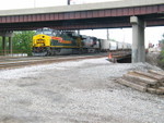 The crew had to double into the yard, so I relocated to the south side of the tracks to get 'em shoving under I-57.