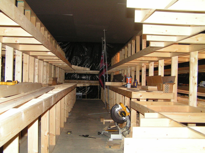 Snap shot of the benchwork under construction.