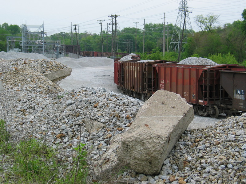 Ballast loading spur out by the Rock River.