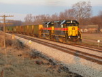 EB coal mtys head in at the west end of N. Star siding, May 3, 2008.