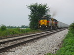 Eastbound coal empties at Twin States, July 25, 2008.