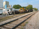 Track equipment on the Pioneer track, Durant, Oct. 3, 2005.