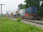 Westbound combined Turn/West train is cleared up at N. Star for an extra eastbound out of Cedar Rapids, July 2006.