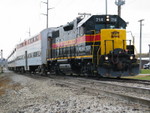 The football train heads in to clear at Vernon siding, Coralville, after the last pregame run,  Oct. 28, 2006.