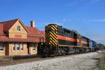 IAIS 151 passing the West Liberty depot