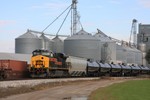 IAIS 502 on the rear leaving Marengo.