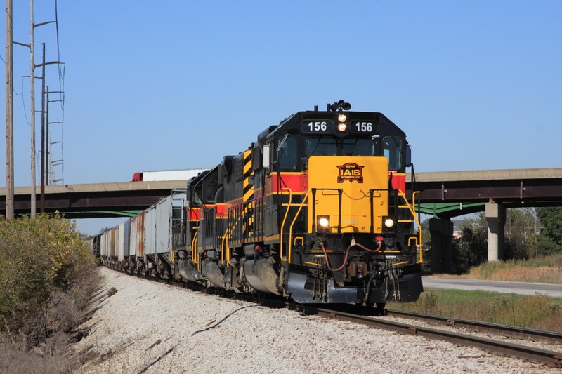 Approaching Iowa City and passing beneath I-80