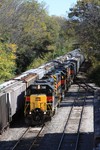 The west train (BICB) comes into the Iowa City yard