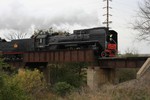 6988 crosses over the long-abandoned Milwaukee at Yocum